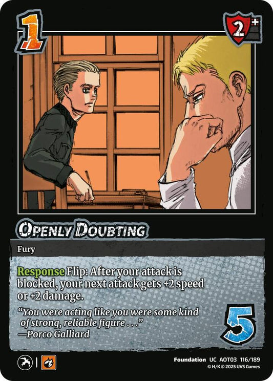 UniVersus Attack on Titan: Apocalypse Openly Doubting 116/189 Uncommon