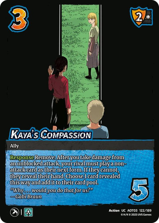 UniVersus Attack on Titan: Apocalypse Kaya's Compassion 122/189 Uncommon Near Mint