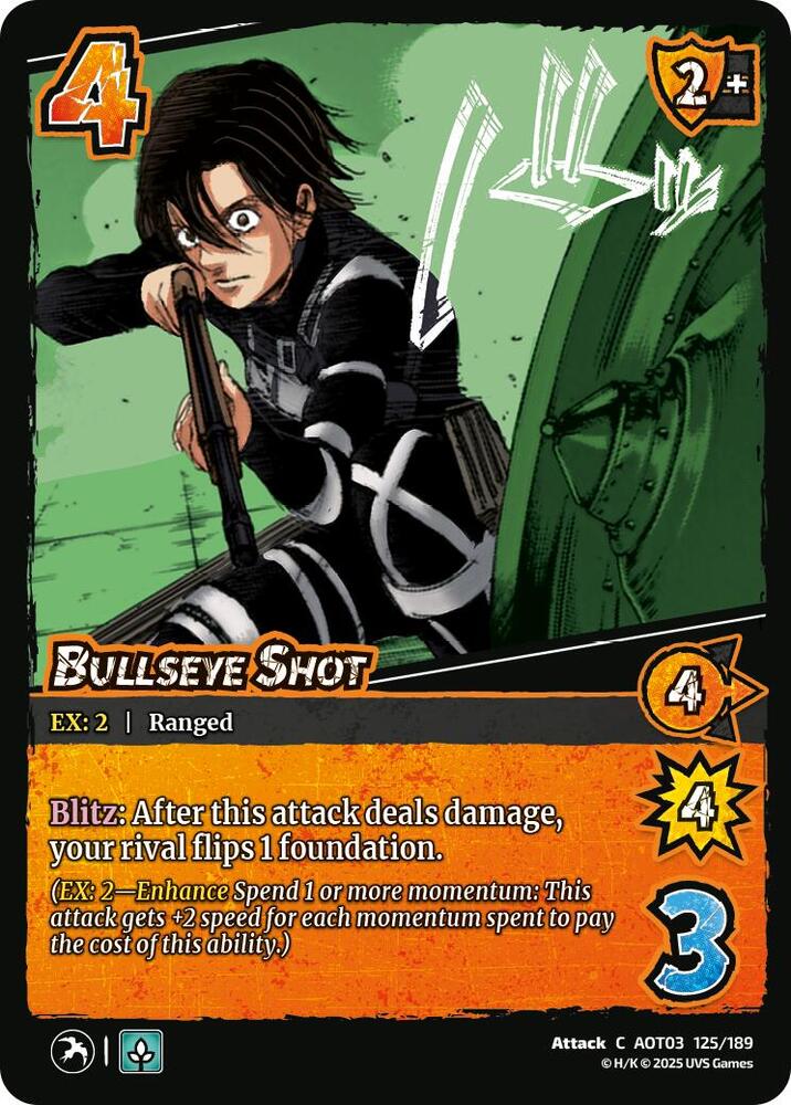 UniVersus Attack on Titan: Apocalypse Bullseye Shot 125/189 Common