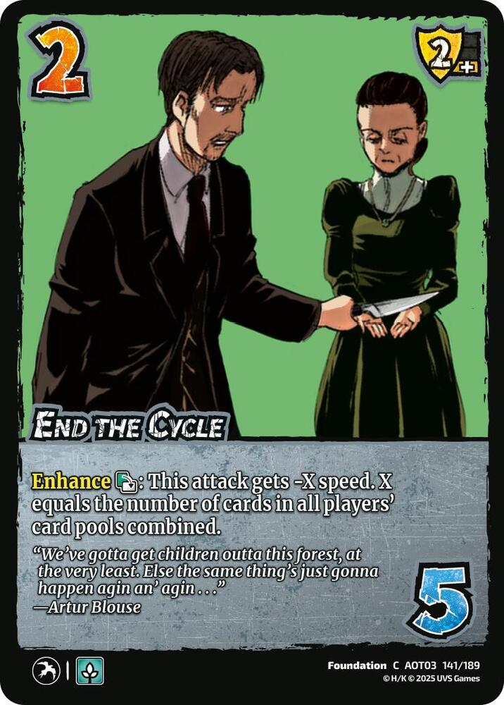 UniVersus Attack on Titan: Apocalypse End the Cycle 141/189 Common Near Mint