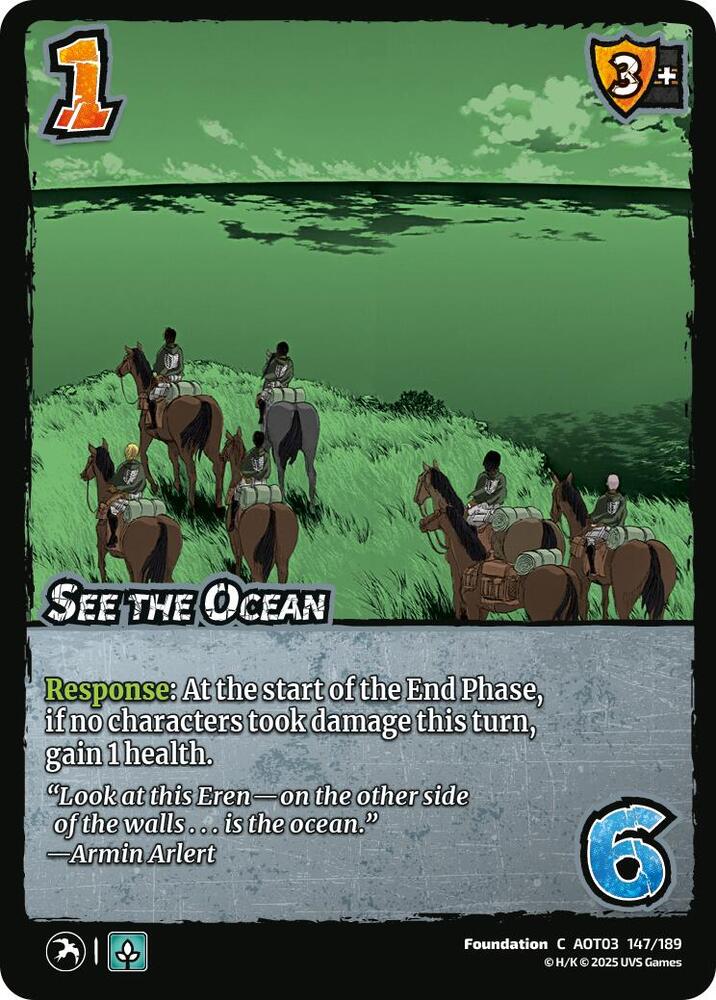 UniVersus Attack on Titan: Apocalypse See the Ocean 147/189 Common Near Mint