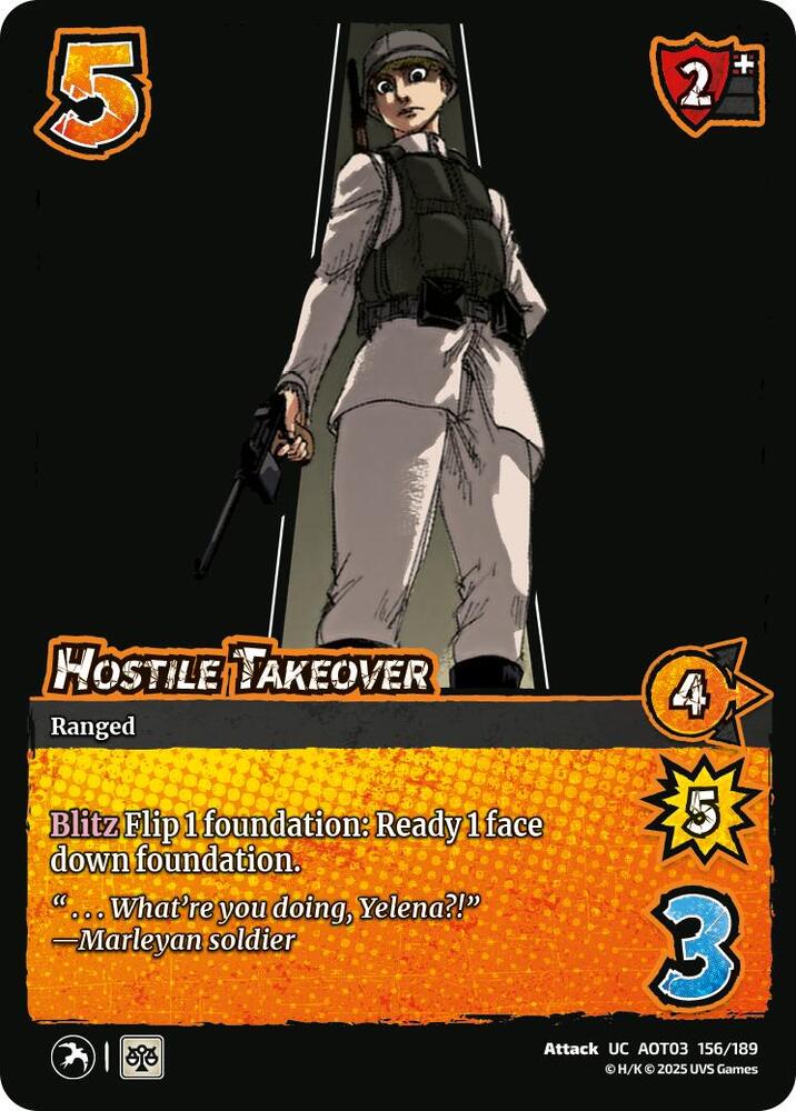 UniVersus Attack on Titan: Apocalypse Hostile Takeover 156/189 Uncommon Near Mint