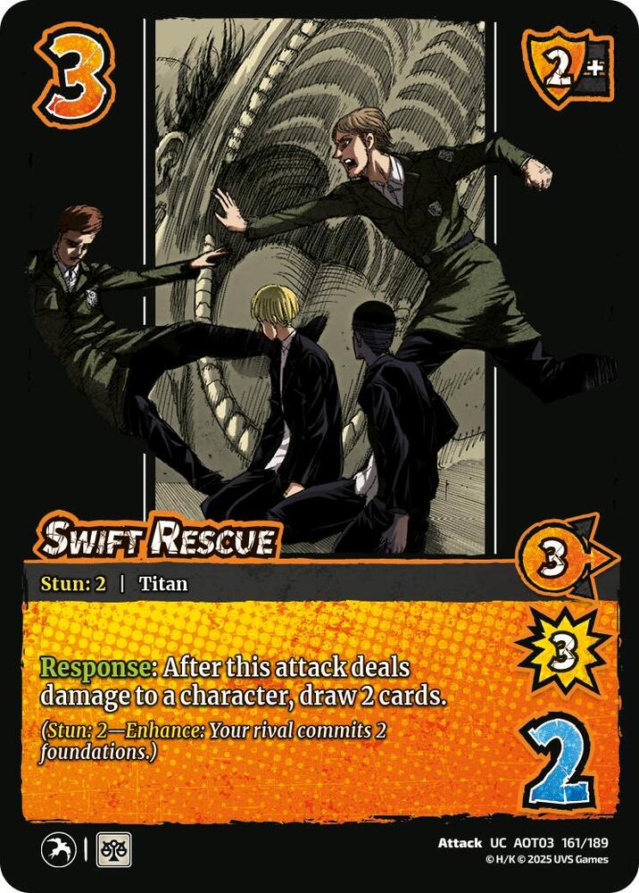 UniVersus Attack on Titan: Apocalypse Swift Rescue 161/189 Uncommon Near Mint
