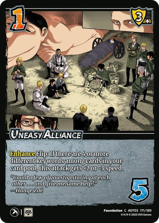 UniVersus Attack on Titan: Apocalypse Uneasy Alliance 171/189 Common Near Mint