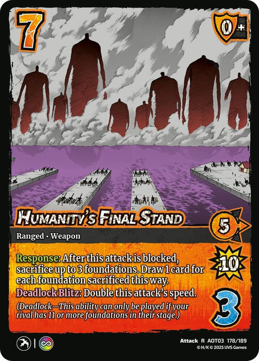 UniVersus Attack on Titan: Apocalypse Humanity's Final Stand 178/189 Rare Foil