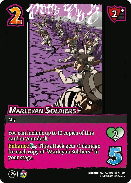 UniVersus Attack on Titan: Apocalypse Marleyan Soldiers 187/189 Uncommon