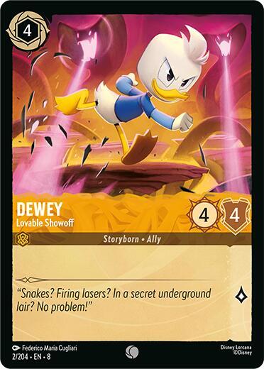 Lorcana TCG Reign of Jafar Dewey - Lovable Showoff 2/204 Common