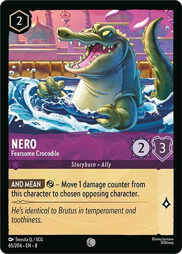 Lorcana TCG Reign of Jafar Nero - Fearsome Crocodile 65/204 Common