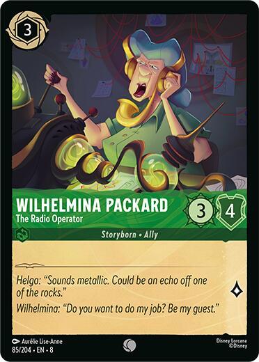 Lorcana TCG Reign of Jafar Wilhelmina Packard - The Radio Operator 85/204 Common