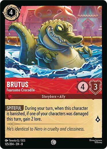 Lorcana TCG Reign of Jafar Brutus - Fearsome Crocodile 125/204 Common
