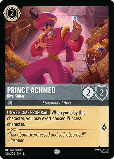 Lorcana TCG Reign of Jafar Prince Achmed - Rival Suitor 184/204 Common