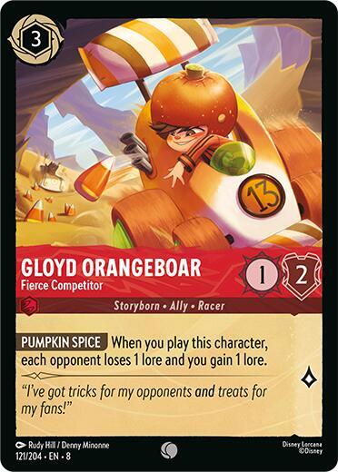 Lorcana TCG Reign of Jafar Gloyd Orangeboar - Fierce Competitor 121/204 Common