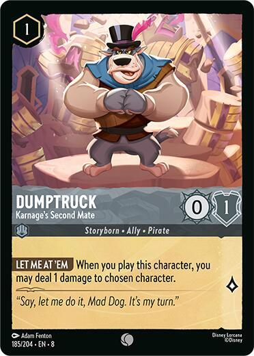 Lorcana TCG Reign of Jafar Dumptruck - Karnage's Second Mate 185/204 Common