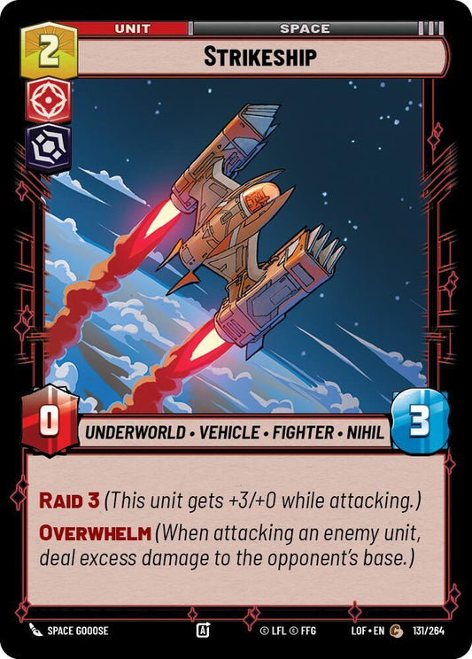 Star Wars: Unlimited Legends of the Force Strikeship 131/264 Common