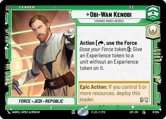 Star Wars Unlimited Legends of the Force Obi-Wan Kenobi - Courage Makes Heroes 008/264 Common Near Mint
