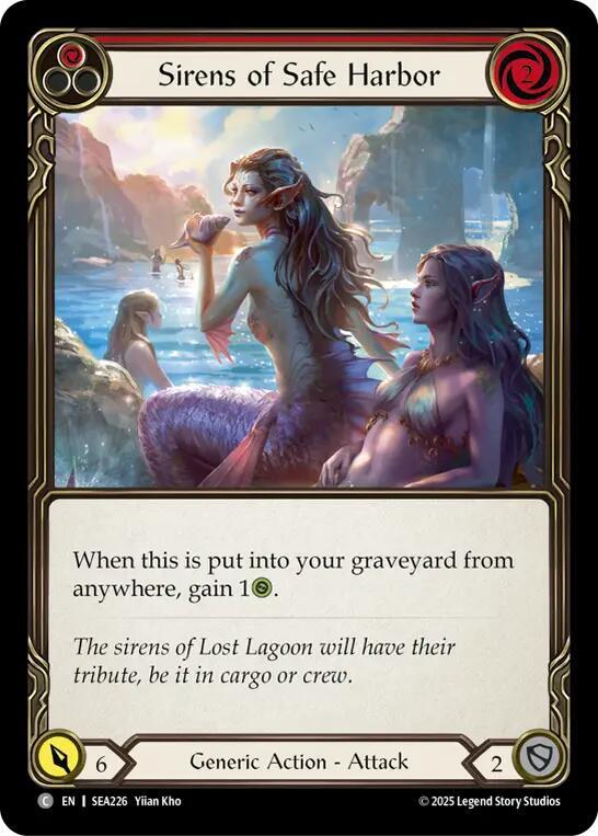Flesh & Blood TCG High Seas Sirens of Safe Harbor (Red) SEA226 Common