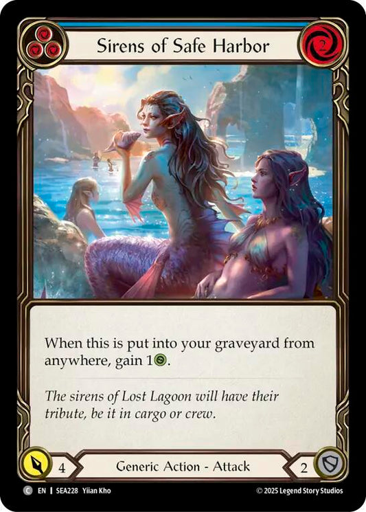 Flesh & Blood TCG High Seas Sirens of Safe Harbor (Blue) SEA228 Common Rainbow Foil