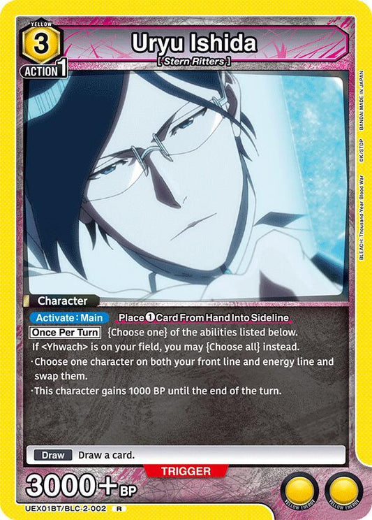 Union Arena UEX01BT: BLEACH: Thousand-Year Blood War Vol.2 Uryu Ishida UEX01BT/BLC-2-002 Rare Foil