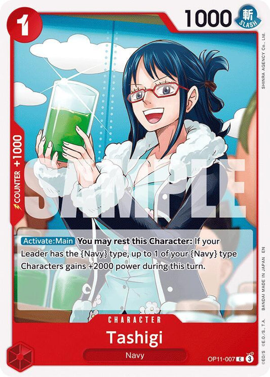 One Piece Card Game A Fist of Divine Speed Tashigi OP11-007 Common