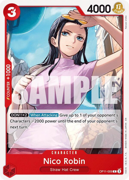 One Piece Card Game A Fist of Divine Speed Nico Robin OP11-009 Common