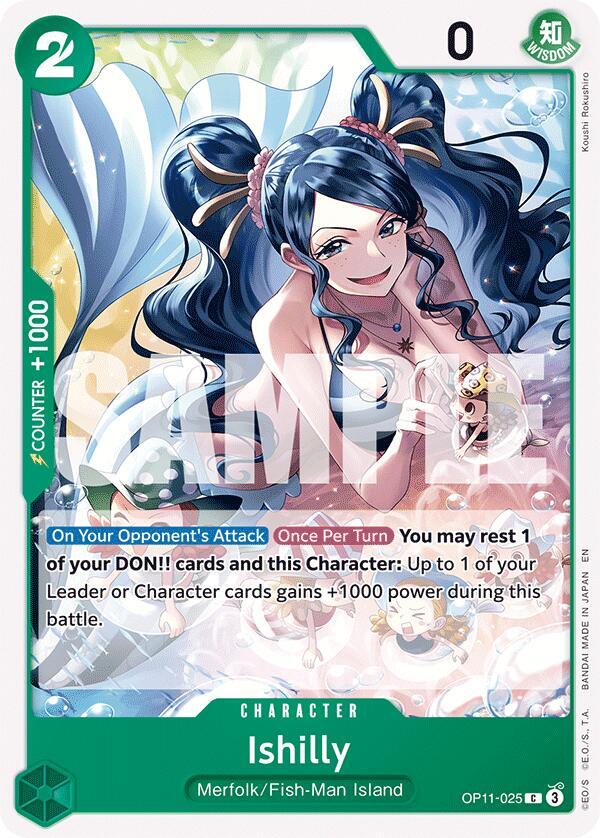 One Piece Card Game A Fist of Divine Speed Ishilly OP11-025 C Near Mint
