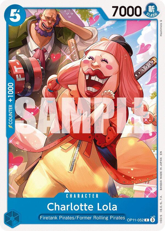 One Piece Card Game A Fist of Divine Speed Charlotte Lola OP11-052 Common