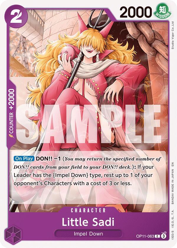 One Piece Card Game A Fist of Divine Speed Little Sadi OP11-063 C Near Mint