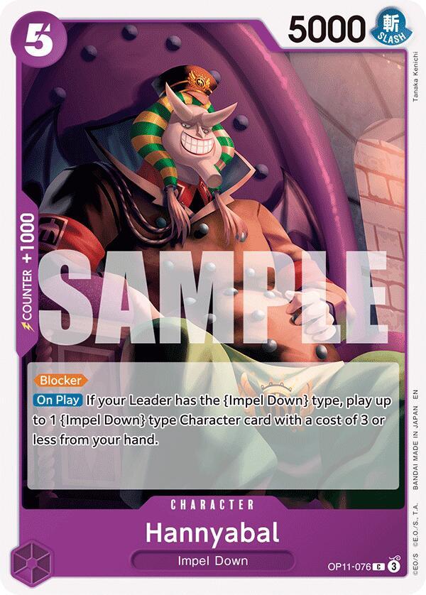 One Piece Card Game A Fist of Divine Speed Hannyabal OP11-076 C Near Mint