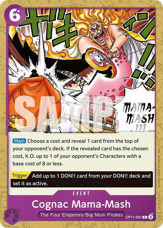 One Piece Card Game A Fist of Divine Speed Cognac Mama-Mash OP11-081 Common