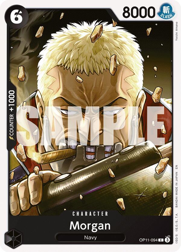 One Piece Card Game A Fist of Divine Speed Morgan OP11-094 C Near Mint