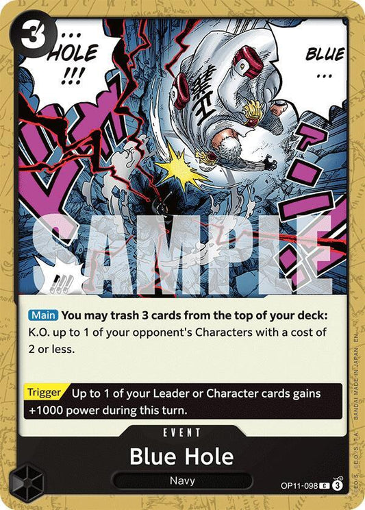 One Piece Card Game A Fist of Divine Speed Blue Hole OP11-098 Common