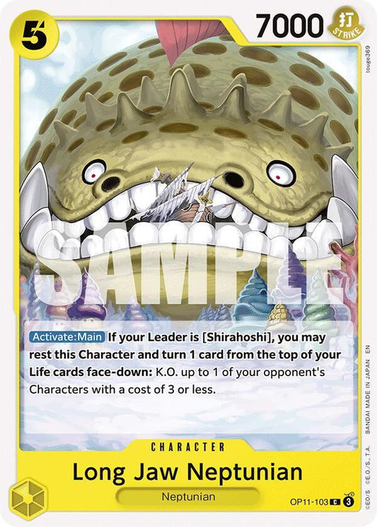 One Piece Card Game A Fist of Divine Speed Long-Jaw Neptunian OP11-103 Common