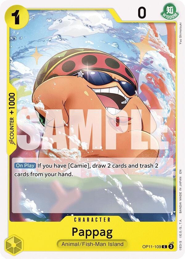 One Piece Card Game A Fist of Divine Speed Pappag OP11-109 C Near Mint