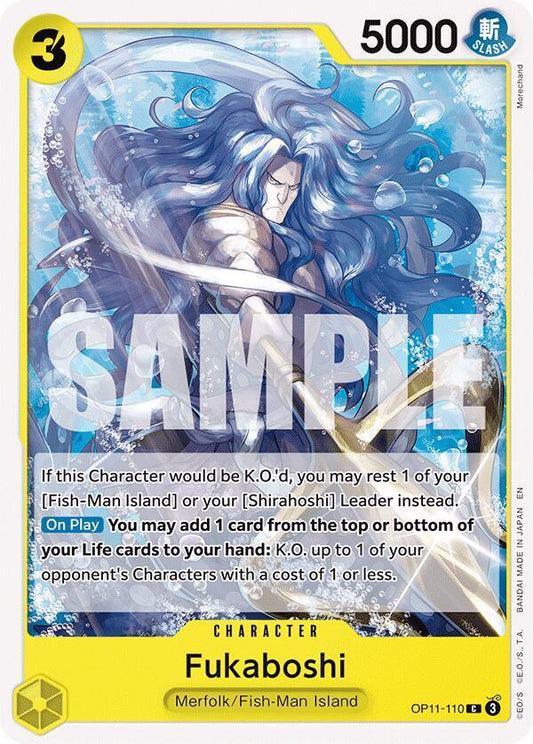 One Piece Card Game A Fist of Divine Speed Fukaboshi OP11-110 Common