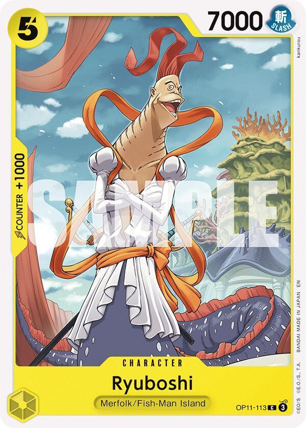 One Piece Card Game A Fist of Divine Speed Ryuboshi OP11-113 C Near Mint