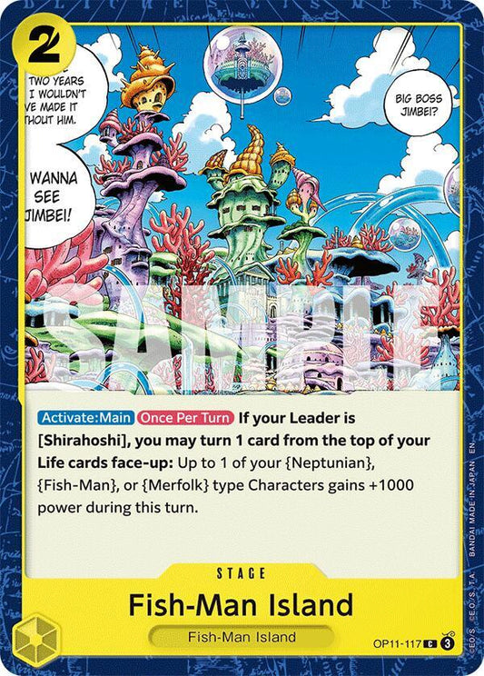 One Piece Card Game A Fist of Divine Speed Fish-Man Island OP11-117 Common