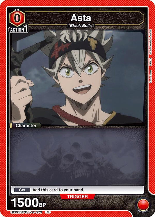 Union Arena UE08BT: Black Clover Asta (073) UE08BT/BCV-1-073 Common