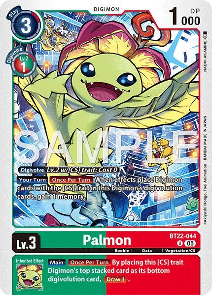 Digimon TCG Cyber Eden Palmon BT22-044 U Uncommon