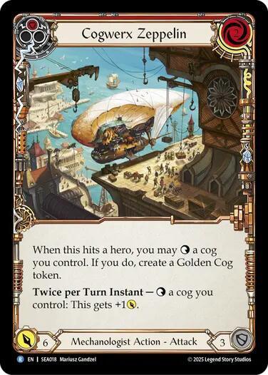 Flesh & Blood TCG High Seas Cogwerx Zeppelin (Red) SEA018 Rare