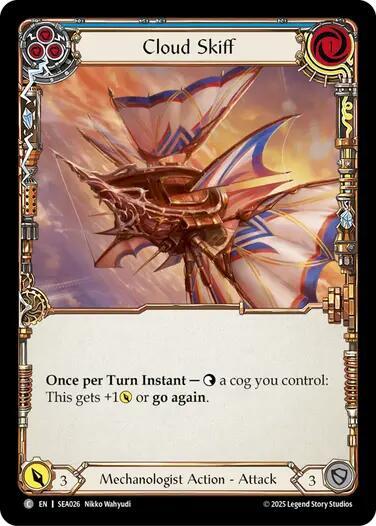 Flesh & Blood TCG High Seas Cloud Skiff (Blue) SEA026 Common Near Mint