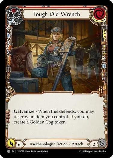 Flesh & Blood TCG High Seas Tough Old Wrench (Red) SEA033 Common Near Mint Rainbow Foil
