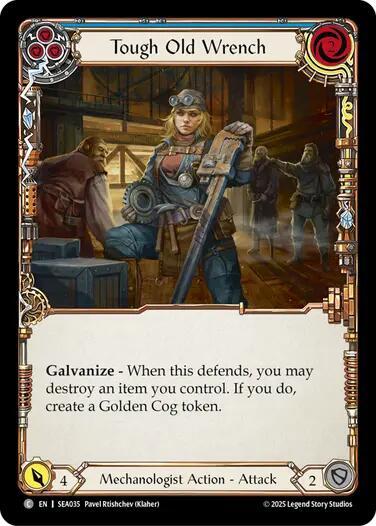 Flesh & Blood TCG High Seas Tough Old Wrench (Blue) SEA035 Common Near Mint