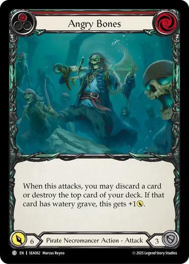 Flesh & Blood TCG High Seas Angry Bones (Red) SEA062 Common Near Mint