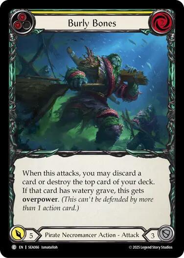 Flesh & Blood TCG High Seas Burly Bones (Yellow) SEA066 Common Rainbow Foil