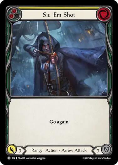 Flesh & Blood TCG High Seas Sic 'Em Shot (Yellow) SEA118 Common