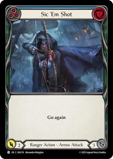 Flesh & Blood TCG High Seas Sic 'Em Shot (Blue) SEA119 Common
