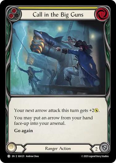 Flesh & Blood TCG High Seas Call in the Big Guns (Yellow) SEA121 Common