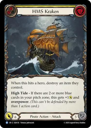Flesh & Blood TCG High Seas HMS Kraken SEA135 Rare Near Mint