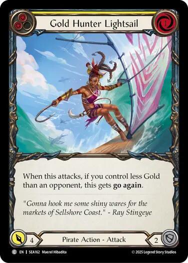Flesh & Blood TCG High Seas Gold Hunter Lightsail SEA162 Common Near Mint