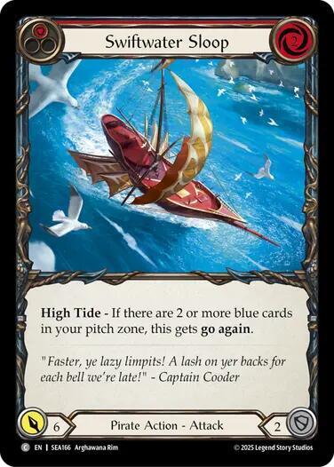 Flesh & Blood TCG High Seas Swiftwater Sloop (Red) SEA166 Common